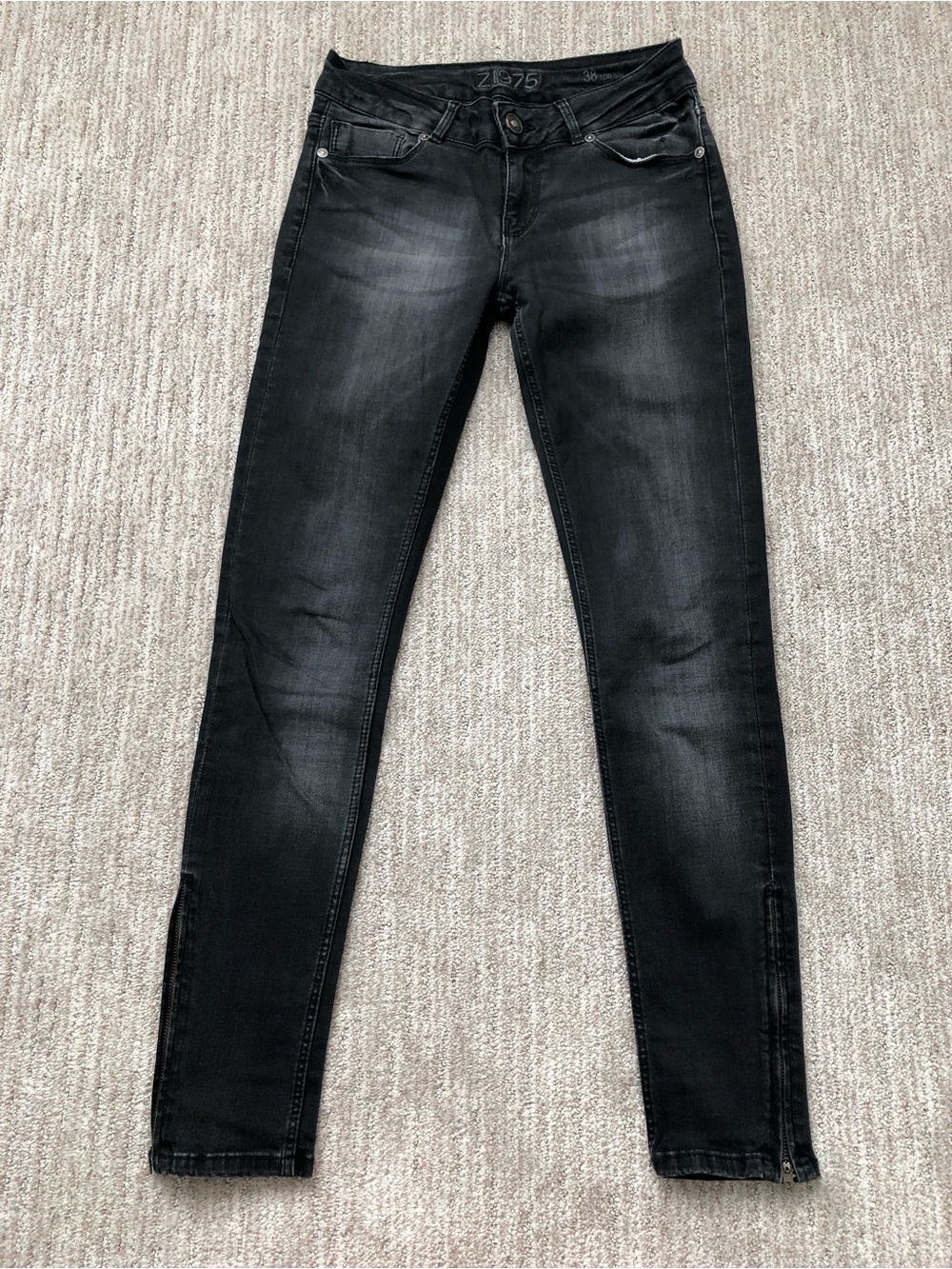 Zara Basic Denim Skinny Fit Z1975 Washed Finish EU38